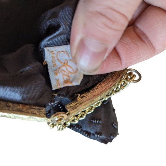 Vintage Black Beaded Handbag - Picture 5 of 11